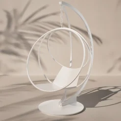 Sedia a dondolo Clara da esterno in acciaio bianco*Galbiati Fratelli Online