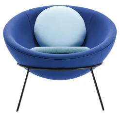 Sedia a scodella di Bardi Nuance blu lucido*Arper Discount