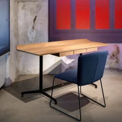 Sedia a slitta Vela Blue di Lievore Altherr Molina*Tecno Spa Clearance