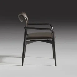 Sedia Achille in pelle scura*Annibale Colombo Best