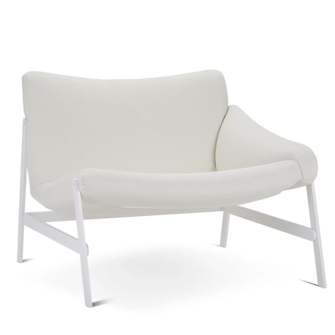 Sedia amaca bianca con braccioli di Debonademeo Studio*Adrenalina Sale