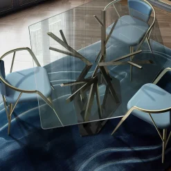 Sedia Atlantis in Metallo Lucidato Oro Antico*IDL Clearance