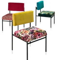 Sedia Aurea Bio in velluto giallo di CtrlZak e Davide Barzaghi*Biosofa New