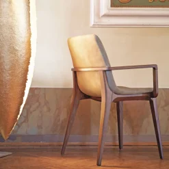 Sedia Bassano rosa con braccioli*Trevisan Italia Best