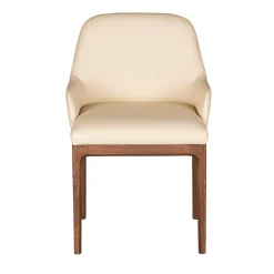 Sedia Bellagio con telaio in legno di frassino e rivestimento bianco*Morelato New