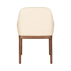 Sedia Bellagio con telaio in legno di frassino e rivestimento bianco*Morelato New