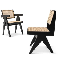 Sedia Capitol Complex, Hommage à Pierre Jeanneret, legno di quercia nera*Cassina Hot