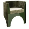 Sedia Curva in Velluto Verde "Volta" di Storagemilano*Fratelli Boffi Clearance