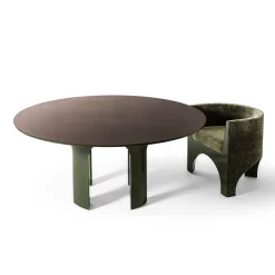 Sedia Curva in Velluto Verde 