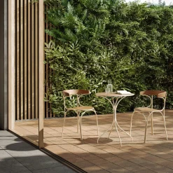 Sedia da esterno Ample White di Nichetto Studio*Gebrüder Thonet Vienna GmbH (GTV) – Wiener GTV Design Hot