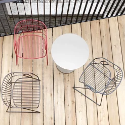 Sedia da esterno Japan in metallo nero*Sitia Discount