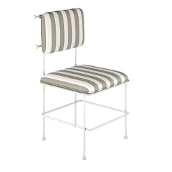 Sedia da esterno Liberty bianca e grigia con struttura in ferro*Braid Outdoor Sale