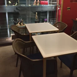 Sedia da pranzo in paglia di Vienna e noce canaletto nero*Colé Outlet