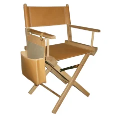 Sedia da regista in pelle beige*Dario Alfonsi Best