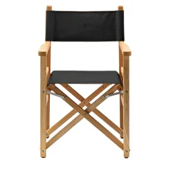 Sedia Da Regista Pelle Nera*Il Bisonte