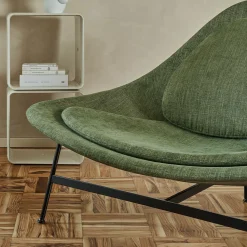 Sedia da salotto Bermuda verde oliva di Claesson Koivisto Rune*Baleri Italia Sale