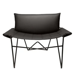 Sedia da salotto Caterina in pelle nera*DareForma Best