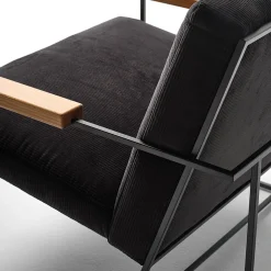 Sedia da salotto Gotham Black di Federico Carandini*Epònimo