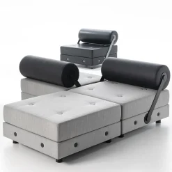 Sedia da salotto grigia Todo Modo di Jean-Michel Wilmotte*Tecno Spa Outlet