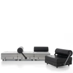 Sedia da salotto grigia Todo Modo di Jean-Michel Wilmotte*Tecno Spa Outlet