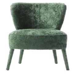 Sedia da salotto imbottita verde "Cloe*Black Tie Hot