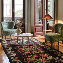 Sedia da salotto imbottita verde "Cloe*Black Tie Hot