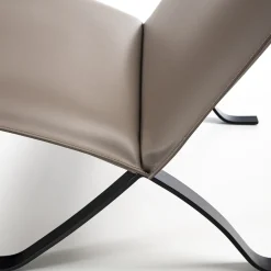 Sedia da salotto in pelle Mood Taupe*Enrico Pellizzoni Online