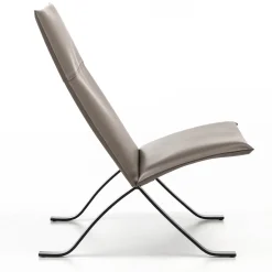 Sedia da salotto in pelle Mood Taupe*Enrico Pellizzoni Online