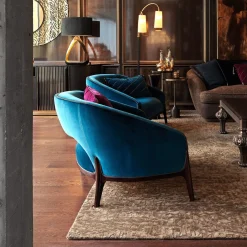 Sedia da salotto in velluto blu*Provasi Hot