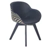Sedia da salotto Kiros Lup a strisce di zebra*Real Piel