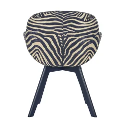 Sedia da salotto Kiros Lup a strisce di zebra*Real Piel