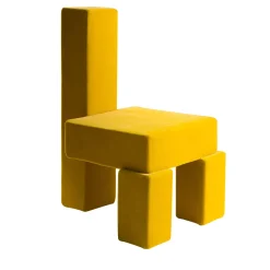 Sedia da salotto Licitra Yellow Pierre Frey in mohair*Pietro Franceschini Clearance