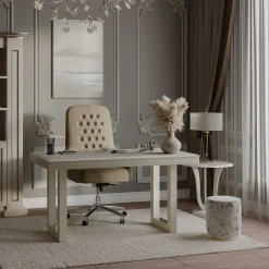 Sedia da ufficio girevole capitonné grigia della Collezione Studio Privè*Guerra Vanni Online