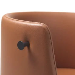 Sedia da ufficio girevole Pergy in pelle marrone*Sitia Online