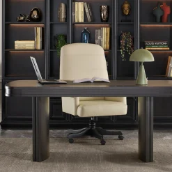 Sedia da ufficio girevole crema della collezione Studio Privè*Guerra Vanni Outlet