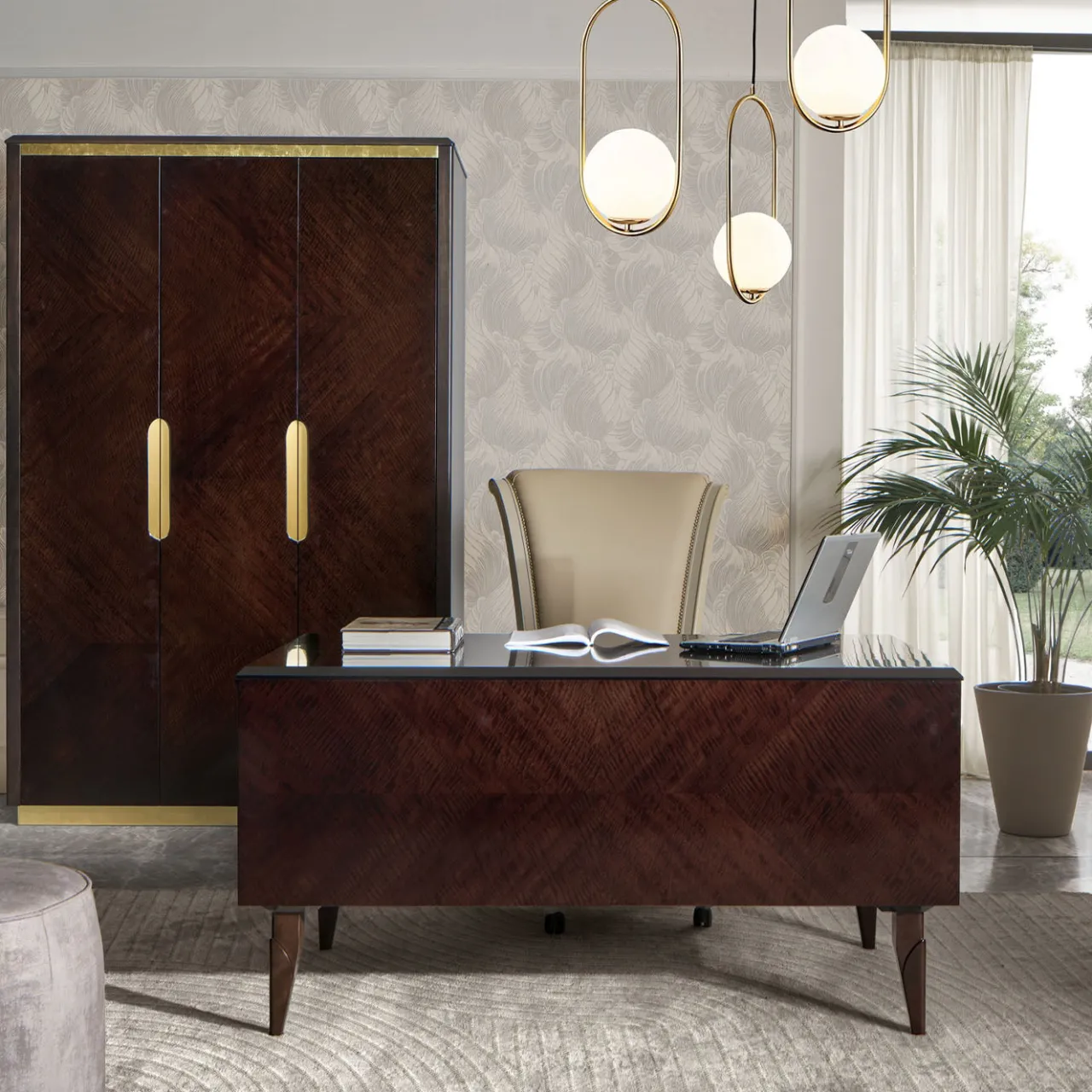 Sedia da Ufficio Girevole Beige della Collezione Studio Privè*Guerra Vanni Online