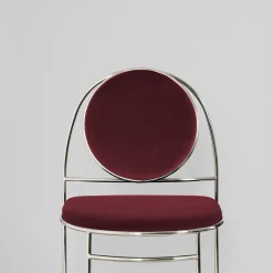 Sedia Ducale BZ Cromo e Rosso*Enrico Girotti Hot