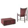 Sedia e baule da viaggio pieghevole Babel Red*ETRO Home Interiors