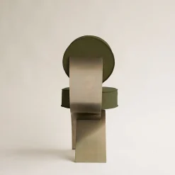 Sedia Exo in tessuto Nabuk Jungle e acciaio by Andrea Tognon*Mingardo New