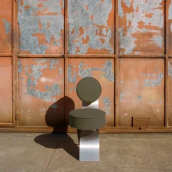 Sedia Exo in tessuto Nabuk Jungle e acciaio by Andrea Tognon*Mingardo New