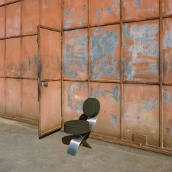 Sedia Exo in tessuto Nabuk Jungle e acciaio by Andrea Tognon*Mingardo New