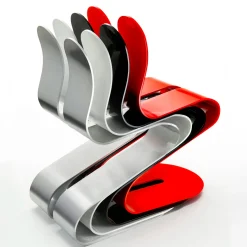 Sedia Fluid Ribbon Red di Michael D'Amato*Lamberti Design Best