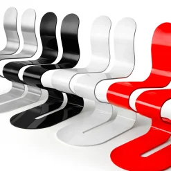 Sedia Fluid Ribbon Red di Michael D'Amato*Lamberti Design Best