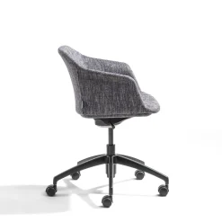 Sedia Girevole Eva in Tessuto Blu Calvino*Enrico Pellizzoni Hot