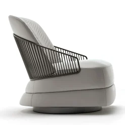 Sedia girevole in pelle di Castello Lagravinese Studio #1*Giorgio Collection Discount