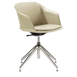 Sedia girevole in pelle Eva*Enrico Pellizzoni Online