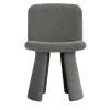 Sedia Ila in tessuto bouclé grigio*Alivar