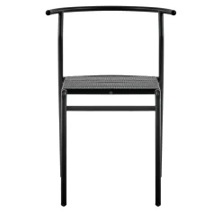 Sedia impilabile nera con sedile in Lasten*Baleri Italia Discount