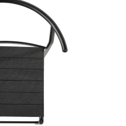 Sedia impilabile nera con sedile in Lasten*Baleri Italia Discount