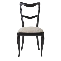 Sedia in legno in legno di tiglio tinto Ebano Babbol*Franco Bianchini